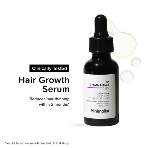 Minimalist 18% Hair Growth Actives, Hair Growth Serum | With Procapil, Capixyl, Redensyl, Anagain & Baicapil For Hair Fall Control, 30 ml