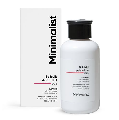 Minimalist Salicylic Acid + LHA 02% Cleanser for Oily / Acne Prone Skin, 100ml