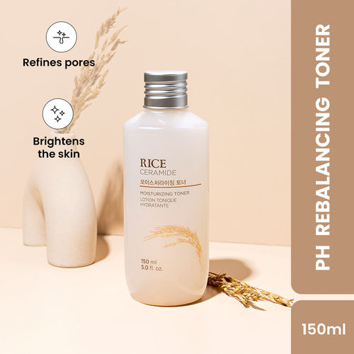 The Face Shop Rice & Ceramide Moisturizing Face Toner Enriched With Rice Extracts To Brighten The Skin | Suits All Skin Types |Hydrating Face Toner For Glowing Skin, Korean Skin Care products,150 ml