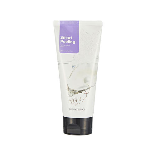 The Face Shop Smart Peeling White Jewel Gentle Exfoliator Face Scrub with Pearl Powder extracts for Brightening| Removes Tan and Blackheads,120 ml