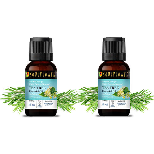 Soulflower Rosemary and Lavender Essential Oil, Pure and Natural For Hair, Skin & Face,100% Pure and Natural - 10 ml + 10 ml