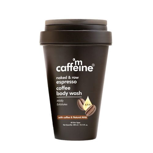 mCaffeine&nbsp;Espresso&nbsp; Coffee Body Wash with Natural AHA for Exfoliation (300 ml)