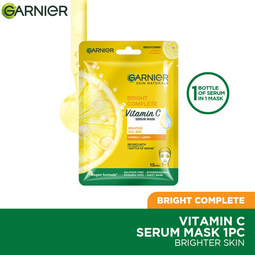Garnier Skin Naturals, ,Bright CompleteA vitamin CA Serum Sheet Mask 28g