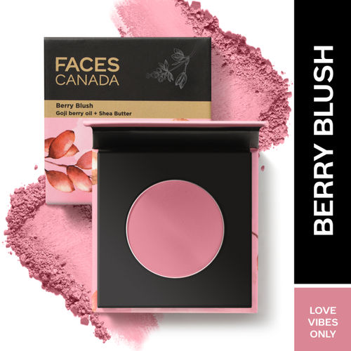 FACES CANADA Berry Blush - Love Vibes Only 03, 4g | Lightweight Long Lasting Matte Finish | Silky Smooth Texture | Melts Effortlessly & Buildable | Shea Butter | Vitamin A & C