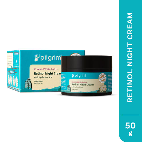 Pilgrim Retinol&nbsp;Night Cream with Hyaluronic Acid & Vitamin C for youthful & rejuvenated skin&nbsp;- 50 gm