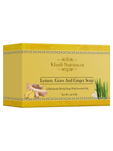 Khadi Nutriment Lemon Grass and Ginger Soap,125 gm Soap for Unisex(Pack of 1)