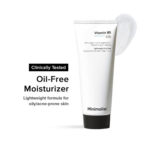 Minimalist 10% Vitamin B5 Oil Free Moisturizer with Zinc, Copper, Magnesium & HA for Oily skin 50 gm