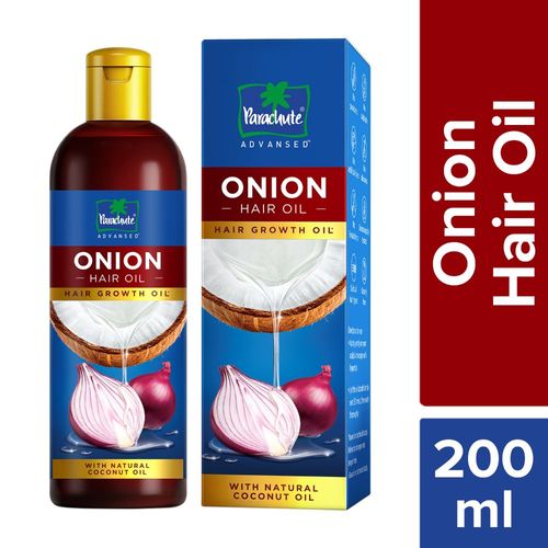 Parachute Advansed Onion Hair Oil |Hair Growth Oil| Reduces hairfall | With Natural Coconut Oil, Onion Extracts, Vitamin E|(200 ml)
