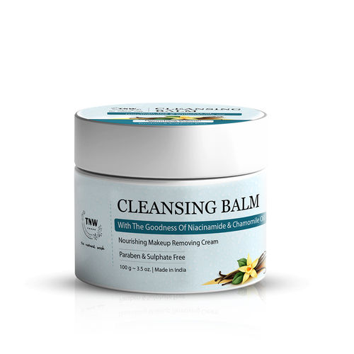 TNW The Natural Wash Cleansing Balm for Removing Makeup | Gentle Makeup Remover | Paraben-Free Makeup Remover with Niacinamide & "Chamomile" 100 gm