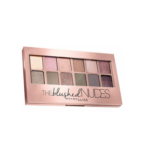 Maybelline New York Eyeshadow Palette, 12 Highly Blendable Shades, Matte and Sheen Colours, The Blushed Nudes, 9 gm