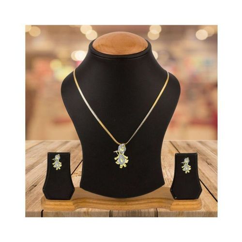 Pujvi Fashions SHRI KRISHNA PENDANT SET 