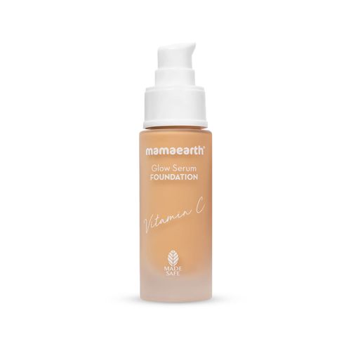 Mamaearth Glow Serum Foundation with Vitamin C & Turmeric for 12-Hour Long Stay- 05 Beige Glow (30 ml)