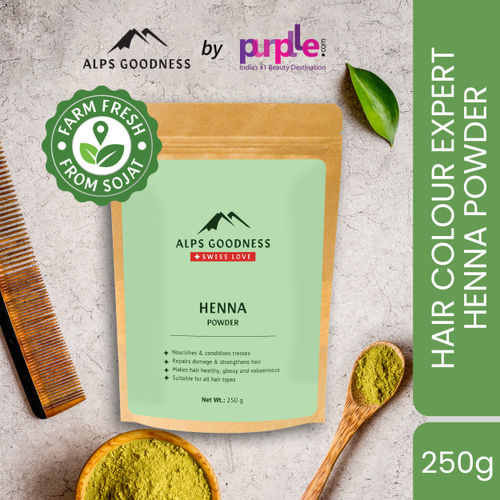 Alps Goodness Henna Powder (250 gm) | 100% Natural Mehendi Powder | Sojat Mehendi | No Preservatives No added Chemicals | Henna Powder for Hair