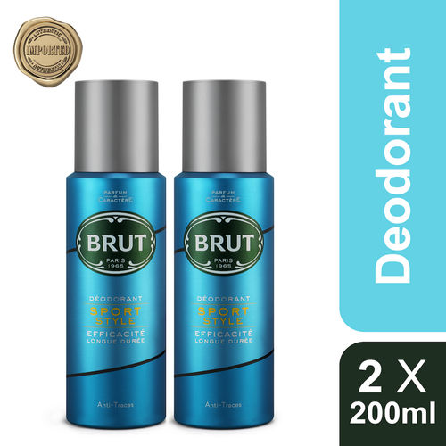Brut Sport Style Deodorant For Men, Long Lasting & Athletic Fragrance Deo PO2, 200 ml