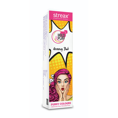 Streax Professional Hold & Play Funky Colours - Groovy Pink (100 g)