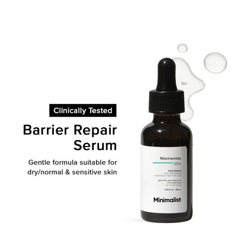 Minimalist 5% Niacinamide Face Serum With bifida ferment +oat extract + hyaluronic acid, clears, heals & soothes skin, 30 ml