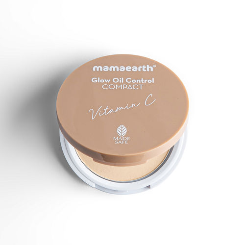 Mamaearth Glow Oil Control Compact SPF 30 with Vitamin C & Turmeric for 2X Instant Glow - 02 Creme Glow (9 g)