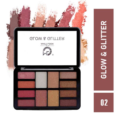 Matt look Face Makeup Glow & Glitter HD PRO Style Palette, Hollywood Collection (18gm)