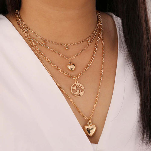 Jewels Galaxy Women Gold-Plated Layered 