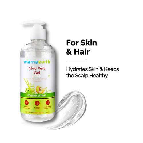 Mamaearth Aloe Vera Gel Pure Aloe Vera & Vitamin E for Skin and Hair - 300 ml