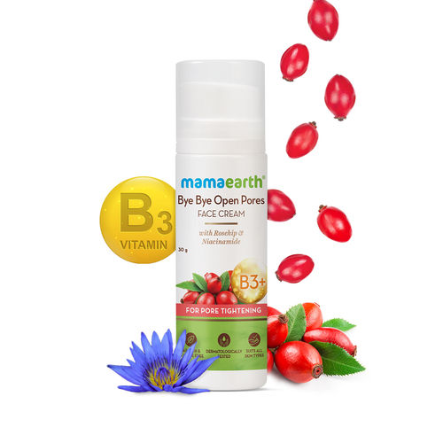 Mamaearth Bye Bye Face Cream, For Pore Tightening with Rosehip & Niacinamide - 30 gm