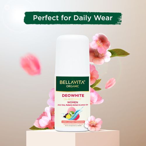 Bella Vita Organic DeoWhite Under Arm Skin Whitening Natural Roll On Deodorant Stick for Women(50ml)