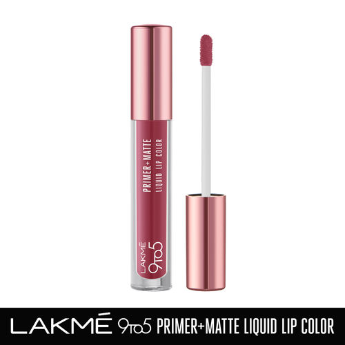 Lakme 9to5 Primer + Matte Liquid Lip Color MP1 Everyday Pink - 4.2ml