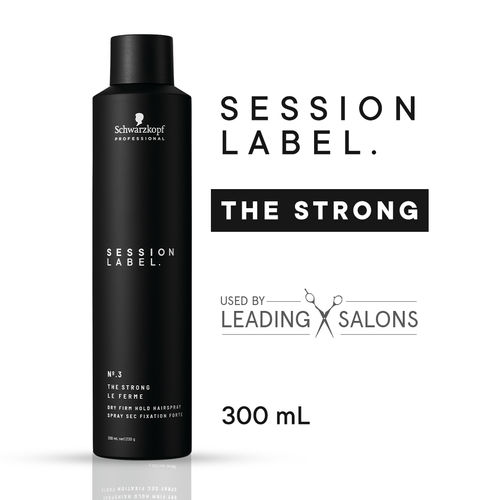 Schwarzkopf Professional Session Label Dry Firm Hold Hairspray |For Strong Hold |(300 ml)