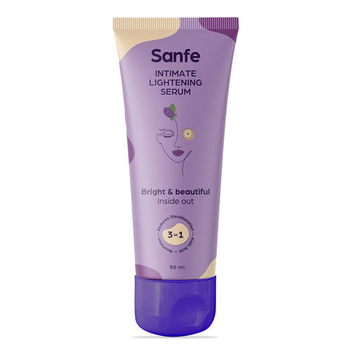 Sanfe Intimate Lightening Serum for Women - 50 gm with Kojic acid & Mulberry| Instant Lightening | Mulberry Extracts | Easy application in dark Underarms, Inner Thighs, Knee and Bikini Area (Multicolor)
