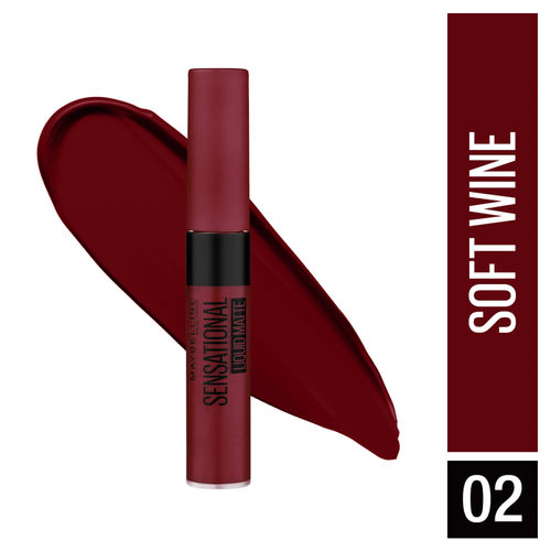 Maybelline New York Sensational Liquid Matte Lipstick 02, Soft Wine, 7G.