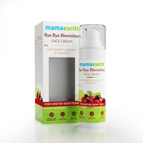Mamaearth Bye Bye Blemishes Face Cream, For Pigmentation & Blemish Removal, With Mulberry Extract & Vitamin C (30 ml)
