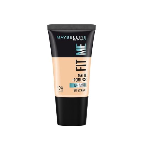 Maybelline New York Fit Me Matte+Poreless Liquid Foundation Tube, 128 Warm Nude, 18 ml