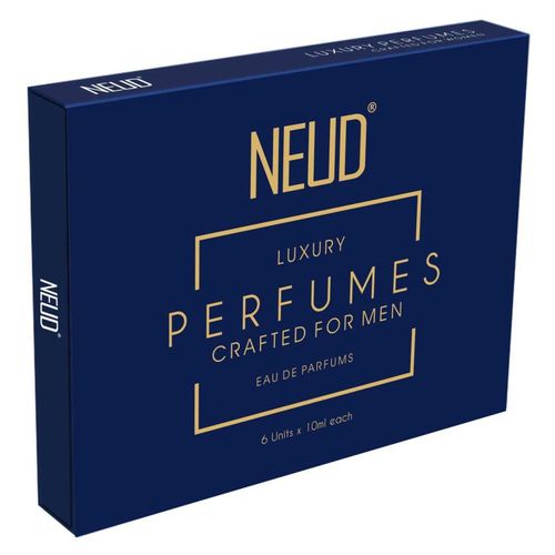 NEUD Luxury Perfumes for Men - 1 Pack (6 Vials x 10ml Each)