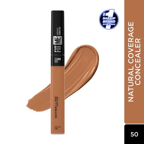 Maybelline New York Full Coverage Concealer, Matte & Poreless Ultra Blendable, Fit Me, 50 Cafe - 6.8 ml