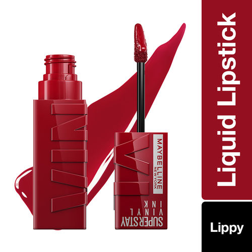 Maybelline Superstay Vinyl Ink Liquid Lipstick, Lippy | High Shine That Lasts for 16 HRs | Enriched With Vitamin E & Aloe 4.2 ml
