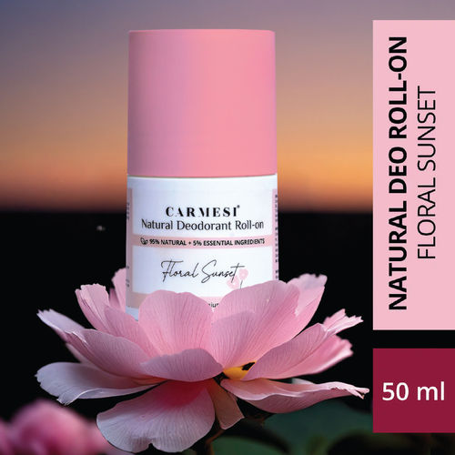 Carmesi Natural Deodorant Roll-on - Floral Sunset,50 ml