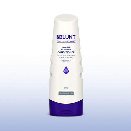 BBLUNT Intense Moisture Conditioner with Vitamin E & Jojoba for Dry & Frizzy Hair - 250 gm