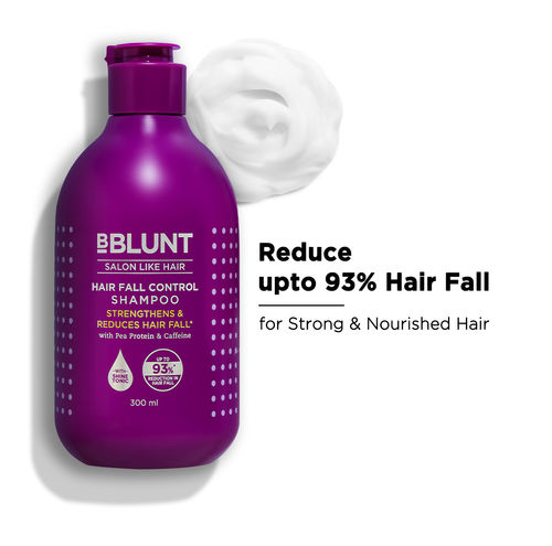 BBLUNT Hair Fall Control Shampoo with Pea Protein & Caffeine for Stronger Hair - 300 ml