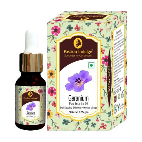 Passion Indulge GERANIUM Essential Oil for skin lightening and skin healer 10 ml