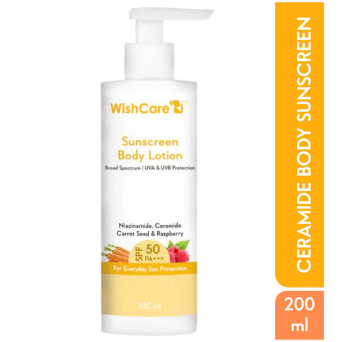 WishCare SPF50 Sunscreen Body Lotion - Broad Spectrum UVA & UVB Protection-For Everyday Sun Protection