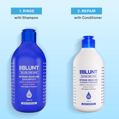 BBLUNT Intense Moisture shampoo (300ml) & Conditioner (250g) combo