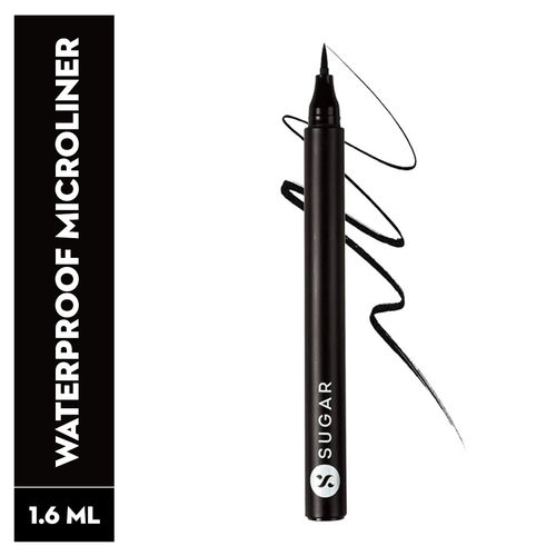 SUGAR Cosmetics - Wingman - Waterproof Microliner - 01 I'll Be Black (Jet Black Eyeliner) - Micro Precision Tip, Smudge Proof, Waterproof, Transferproof, Lasts Up to 12 Hours