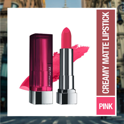 Maybelline New York Color Sensational Creamy Matte Lipstick, 630 Flaming Fuchsia (3.9 gm)