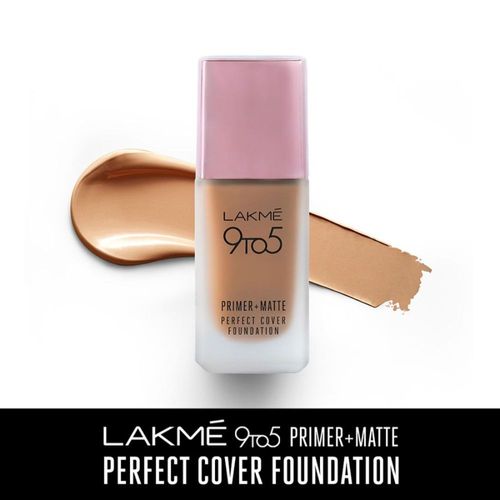 Lakme 9 To 5 Primer + Matte Perfect Cover Foundation - Cool Ivory C100 (25 ml)