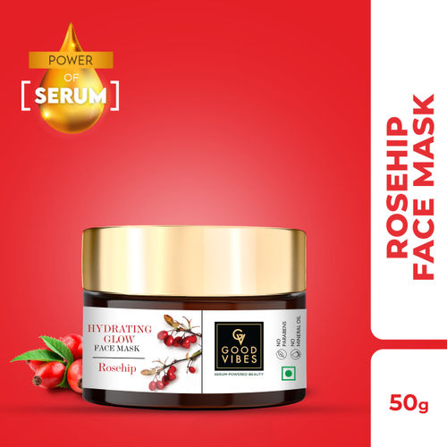 Good Vibes Serum Hydrating Glow Face Mask Rosehip with Power Of Serum (50 g)