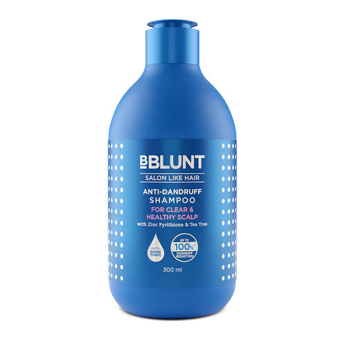BBLUNT Anti-Dandruff Shampoo with Zinc Pyrithione & Tea Tree For a Clear & Healthy Scalp– 300 ml