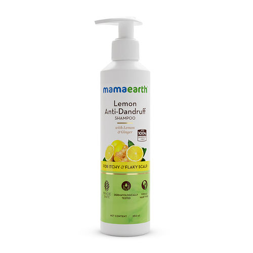 Mamaearth Lemon Anti-Dandruff Shampoo with Lemon & Ginger for Itchy & Flaky Scalp (250 ml)