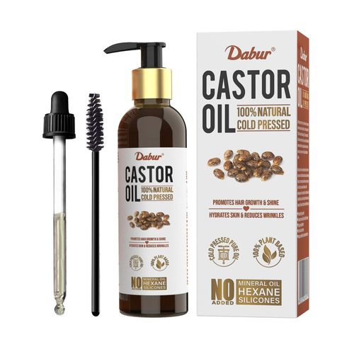 Dabur 100% Natural Cold Pressed Castor Oil (200 ml)