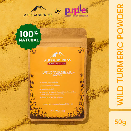Alps Goodness Powder - Wild Turmeric (50 gm) | 100% Natural Kasturi Haldi Powder | No Chemicals, No Preservatives, No Pesticides | Face Mask for Even Toned Skin & Glow