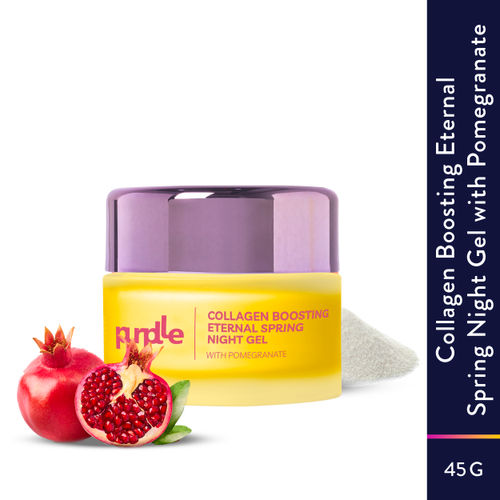 Purplle Collagen Boosting Eternal Spring Night Gel with Pomegranate | All Skin Types | Brightens | Rejuvenates | Anti-aging | Plumps Skin | Night Cream | Moisturizer (45 gm)
